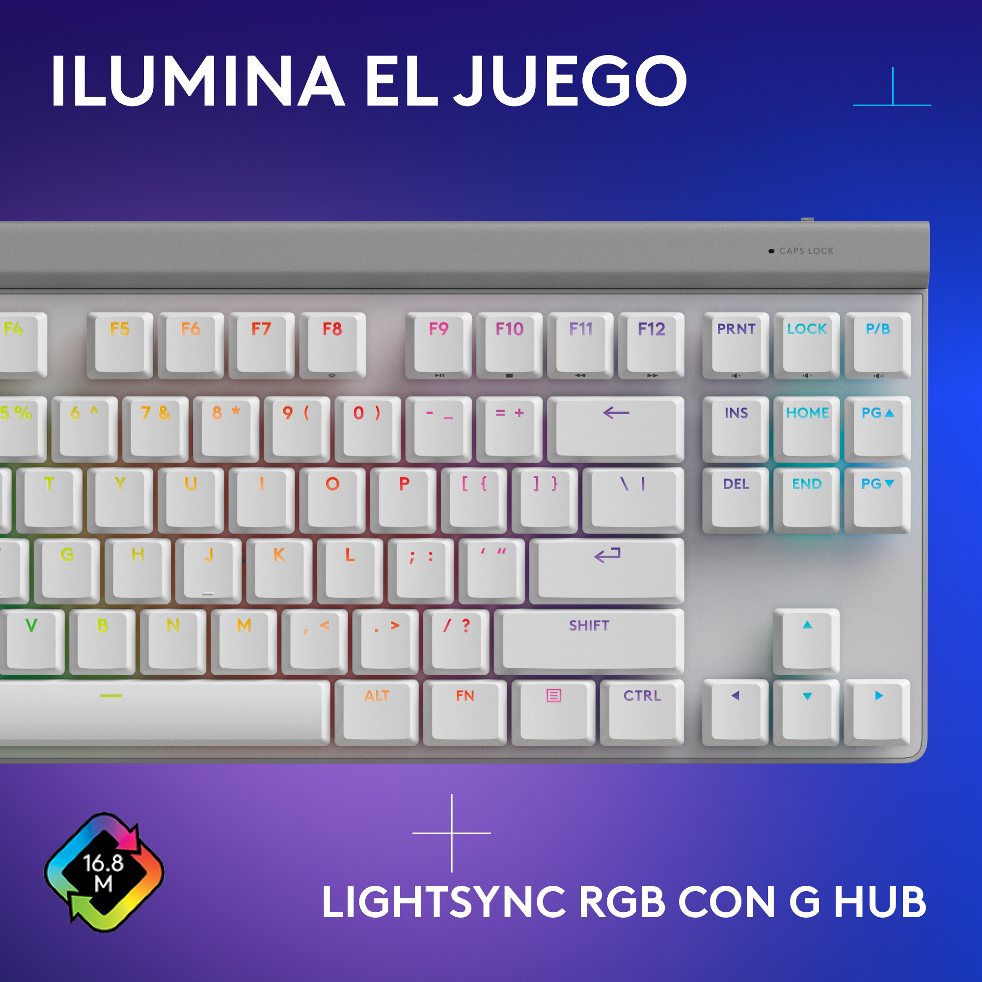 Teclado inalámbrico Logitech G515 TKL LIGHTSYNC RGB KEYCONTROL para juegos Blanco - 5