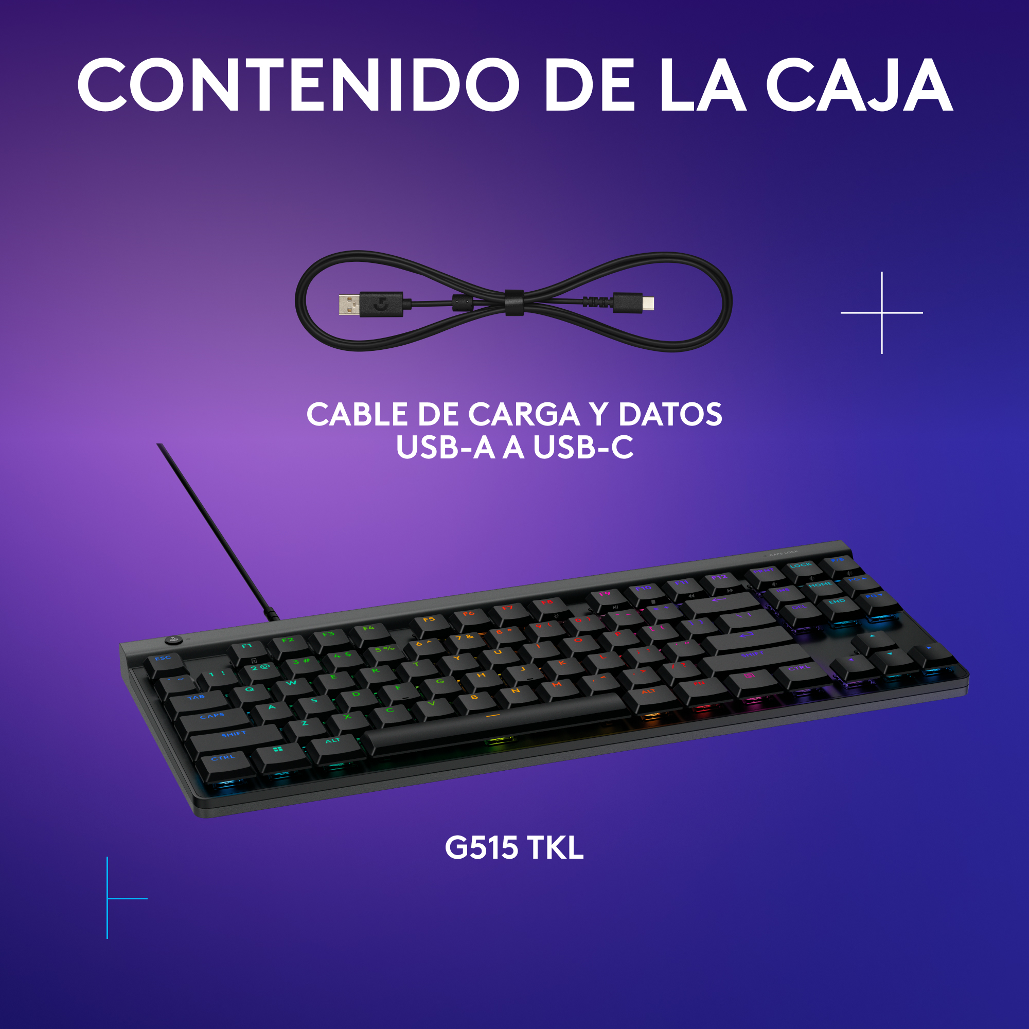 Teclado inalámbrico Logitech G515 TKL LIGHTSYNC RGB KEYCONTROL para juegos Negro - 6