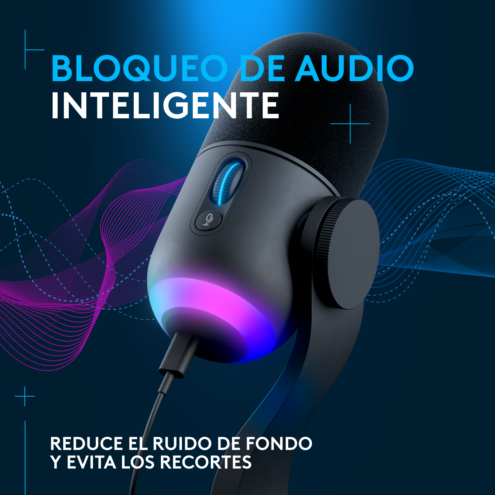 Micrófono Yeti GX dinámico RGB para juegos Negro - 4