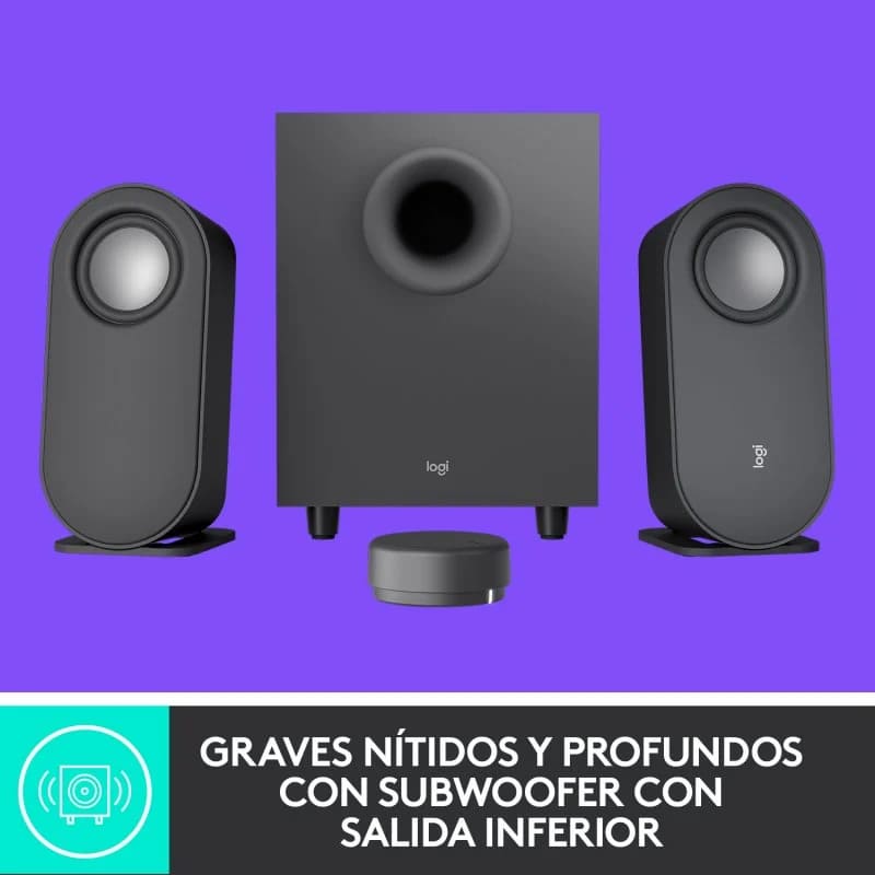 Bocinas Logitech Z407 Bluetooth para PC con Subwoofer Negro - 2