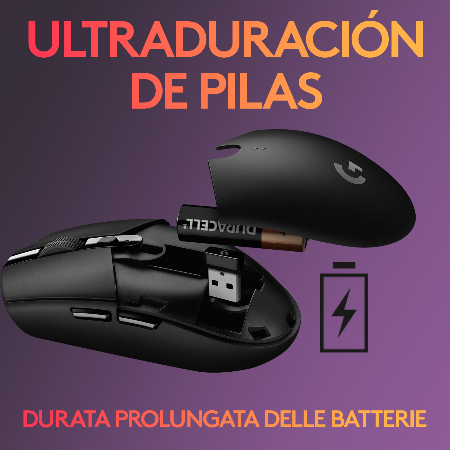 Mouse inalámbrico Logitech G305 LIGHTSPEED para gaming Negro - 3
