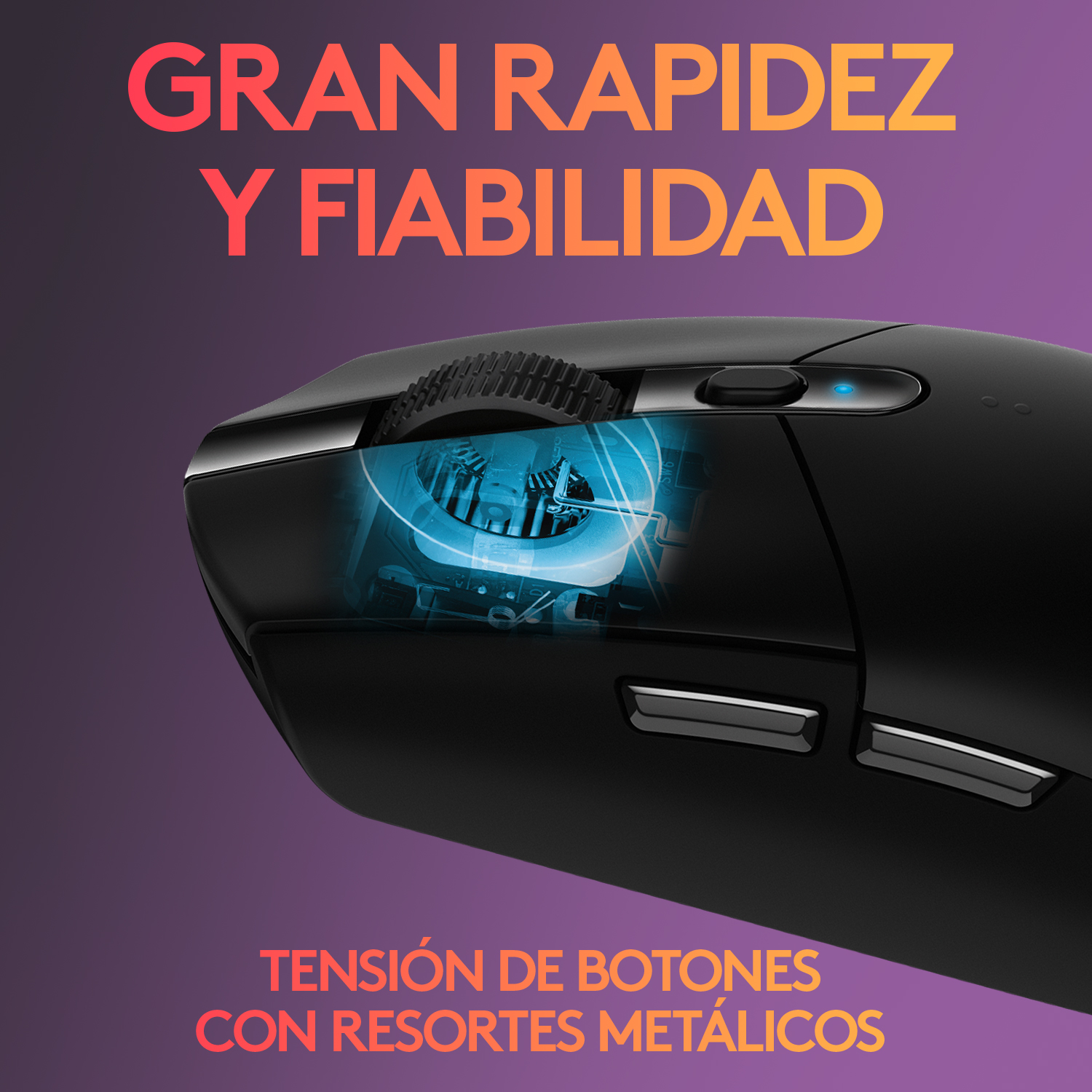 Mouse inalámbrico Logitech G305 LIGHTSPEED para gaming Negro - 6
