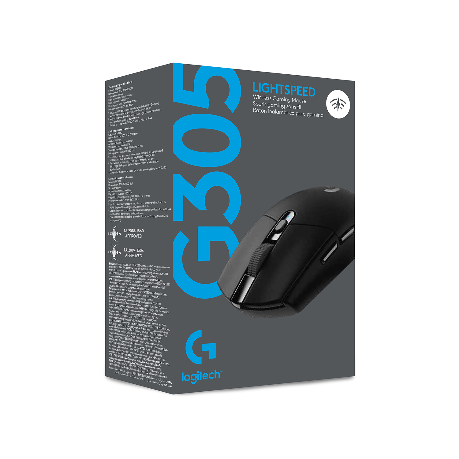 Mouse inalámbrico Logitech G305 LIGHTSPEED para gaming Negro - 9