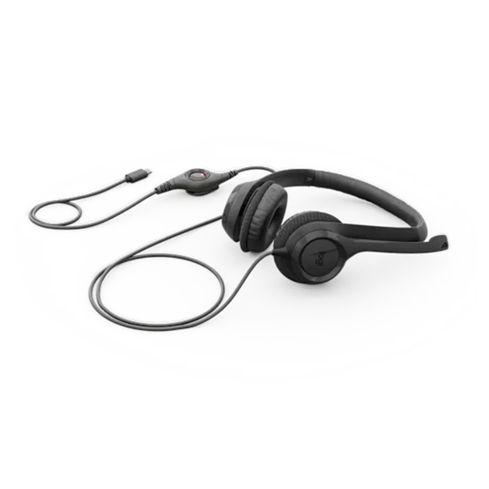AUDÍFONOS CON MICRÓFONO Y CABLE H390 USB-C DE LOGITECH NEGRO - 5