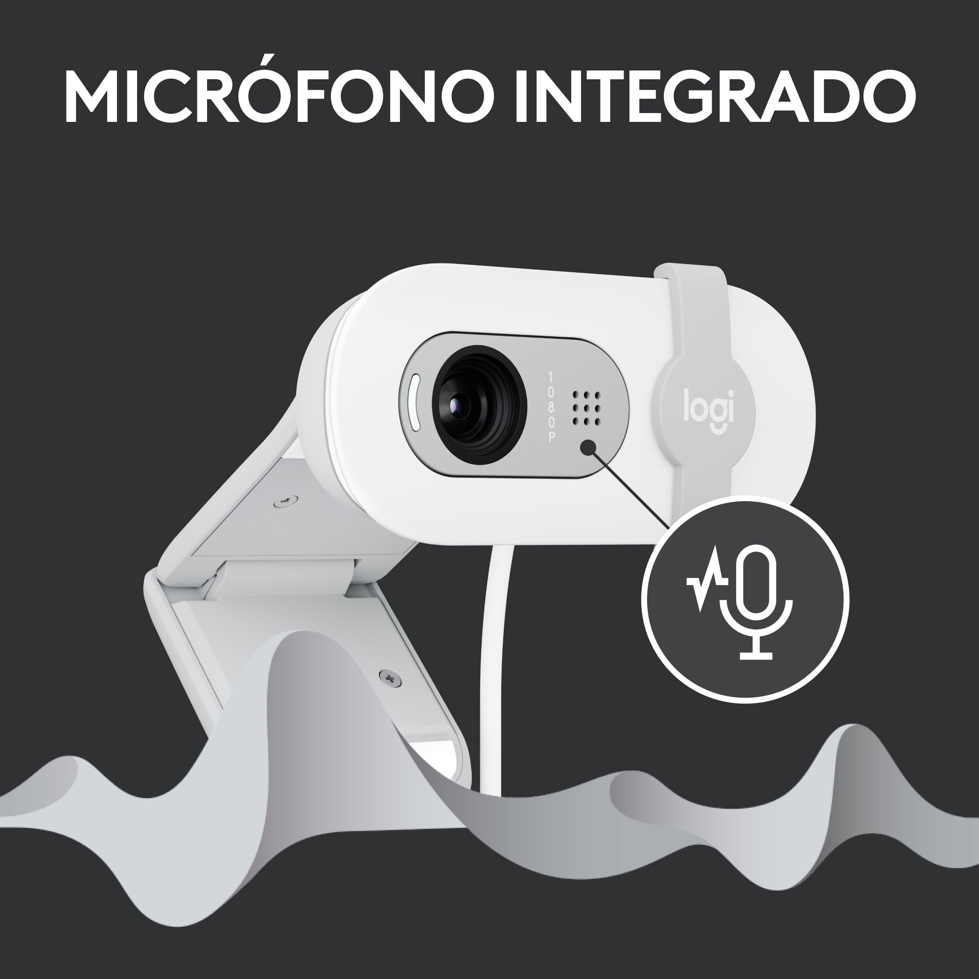 COMBO CÁMARA WEB LOGITECH BRIO 100 +AUDIFONO USB H390 BLANCO - 5