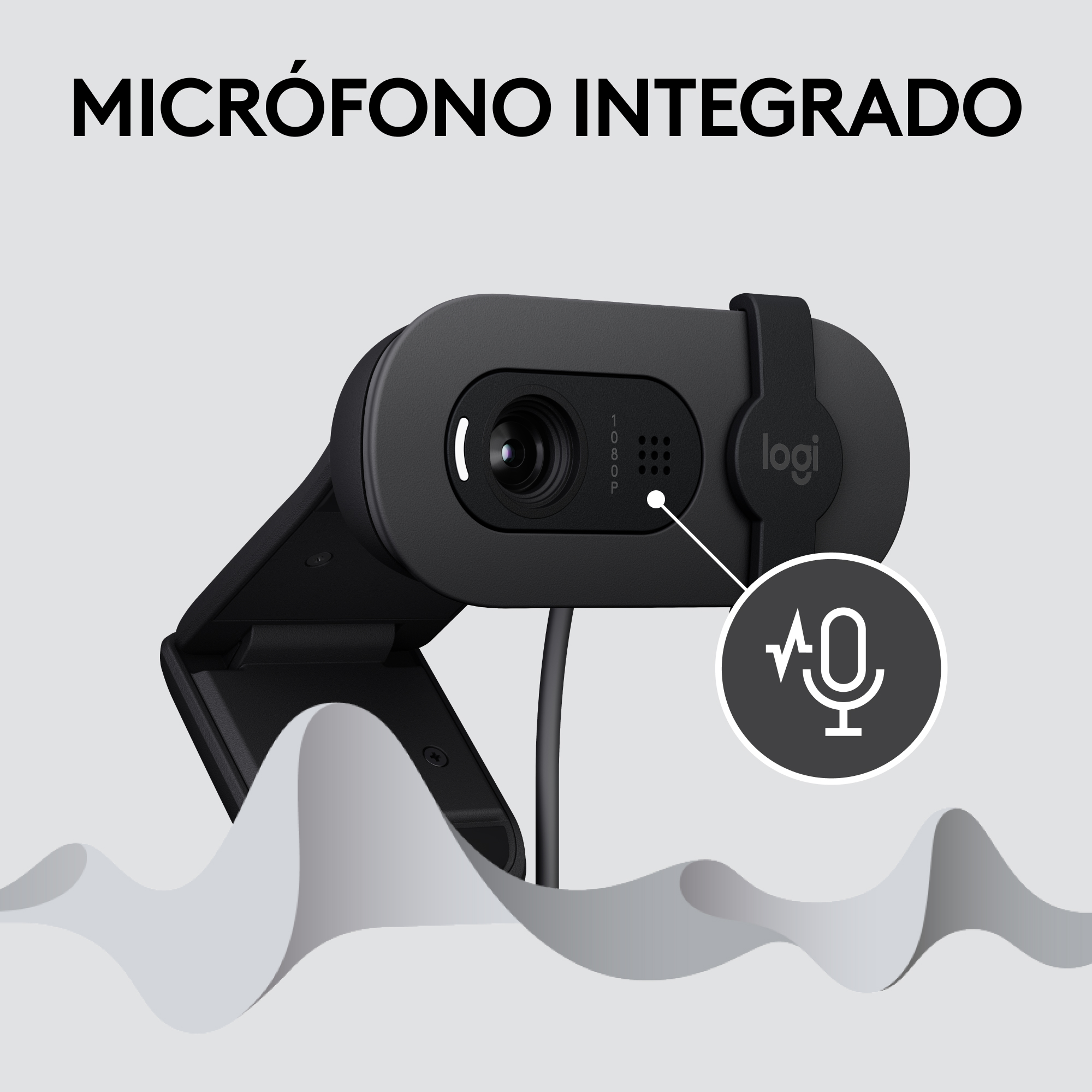 COMBO CÁMARA WEB LOGITECH BRIO 100 + AUDIFONO USB H390 NEGRO - 5