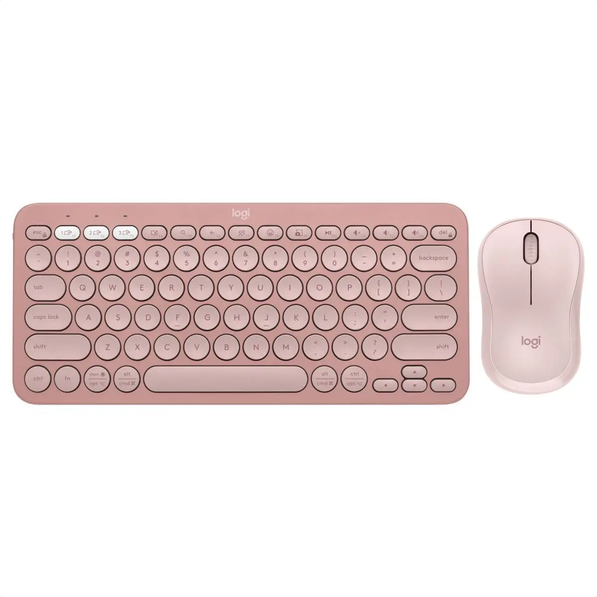 COMBO BT LOGITECH TECLADO K380S + MOUSE M240 ROSADO - 1