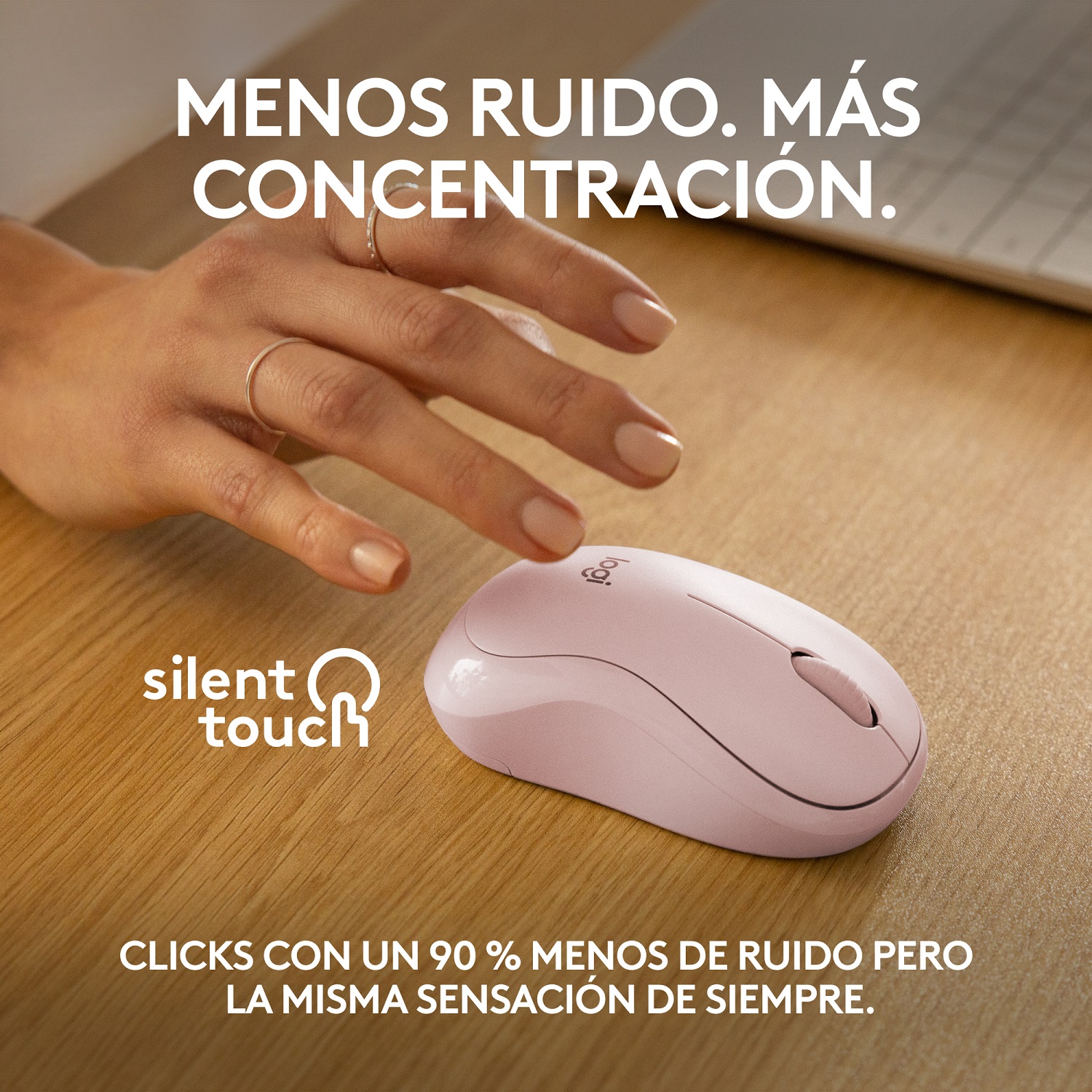 COMBO BT LOGITECH TECLADO K380S + MOUSE M240 ROSADO - 9