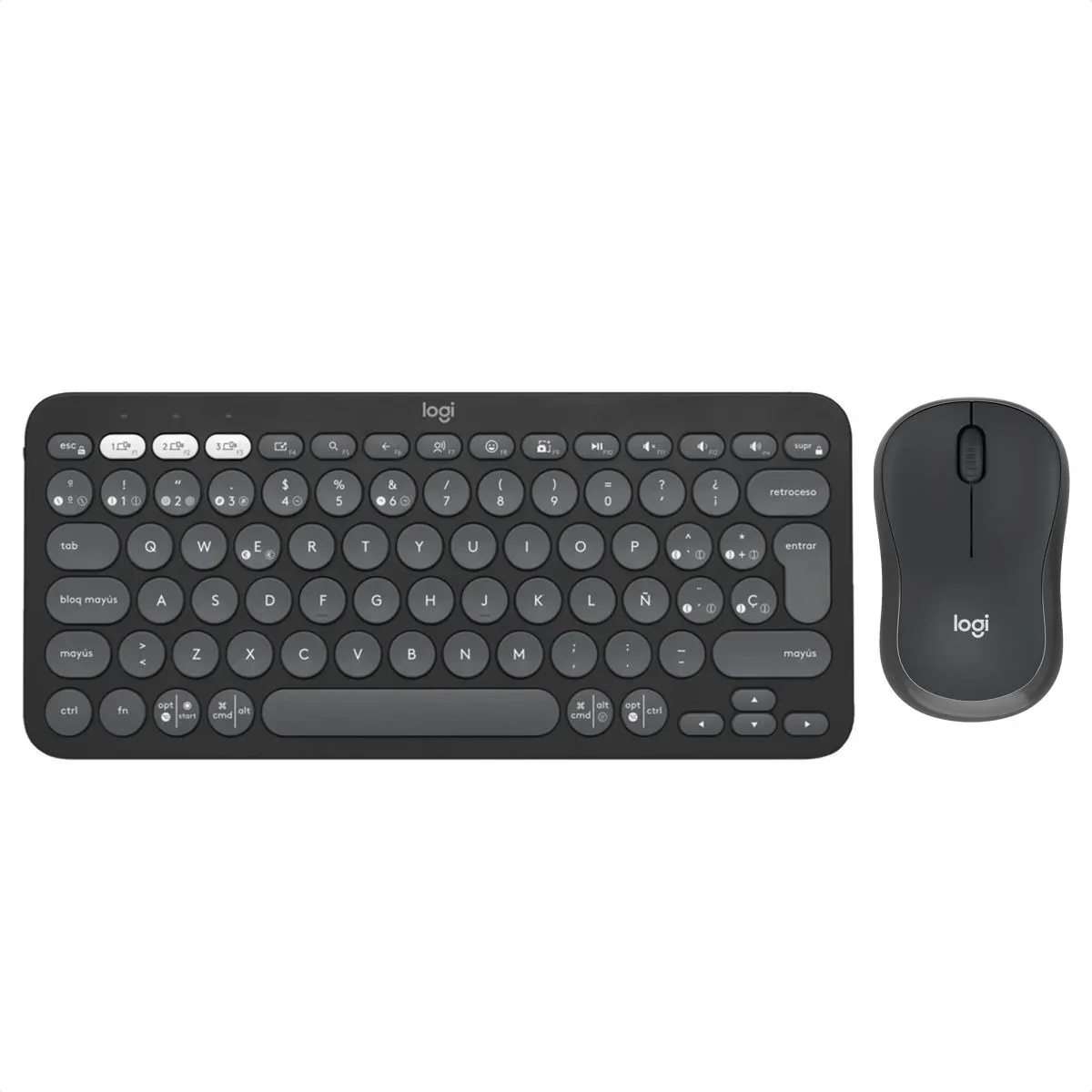COMBO BT LOGITECH TECLADO K380S + MOUSE M240 NEGRO - 1