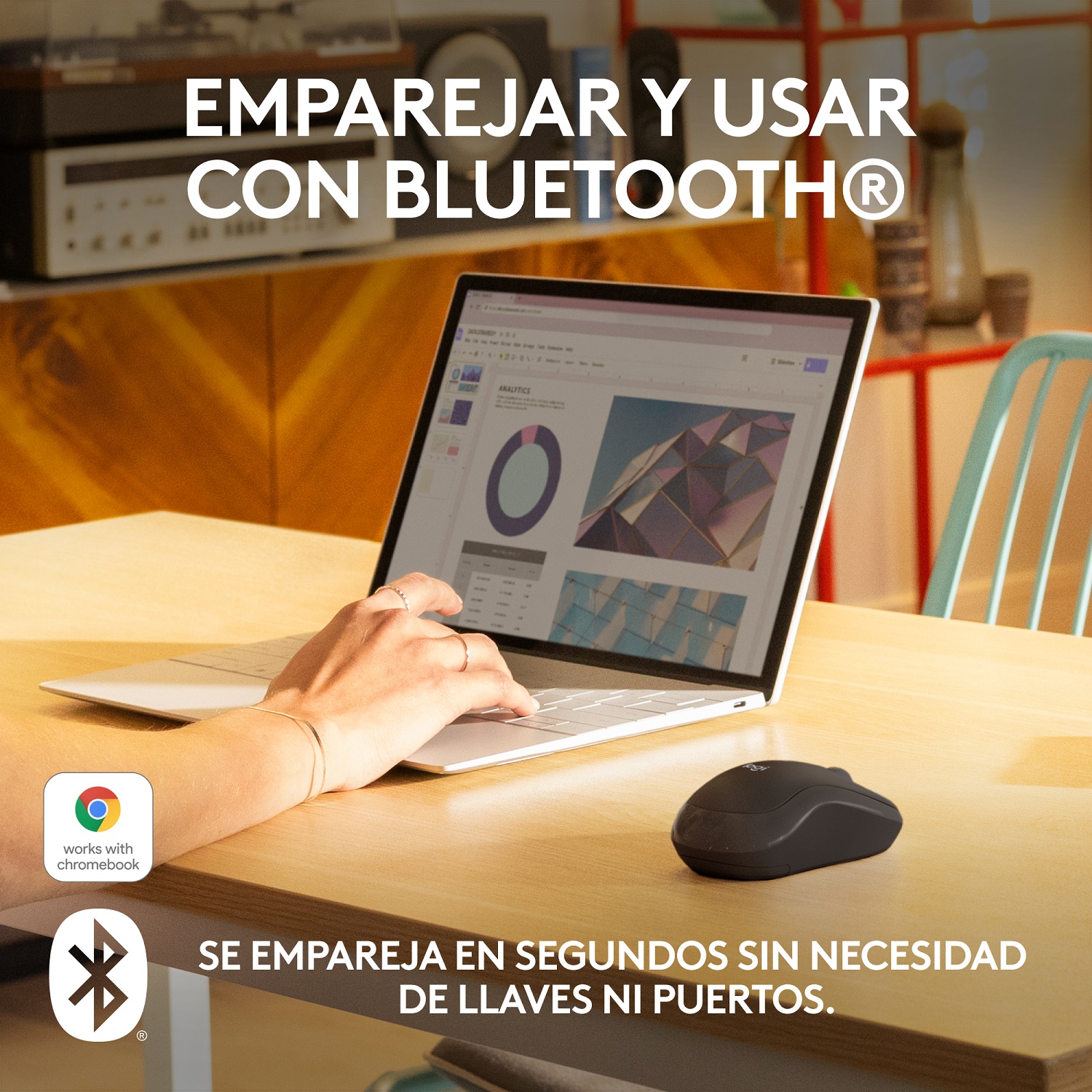 COMBO BT LOGITECH TECLADO K380S + MOUSE M240 NEGRO - 8