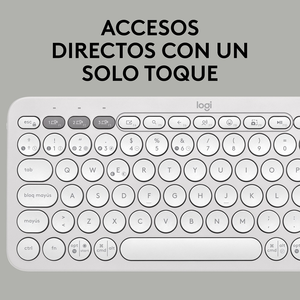 COMBO BT LOGITECH TECLADO K380S + MOUSE M240 BLANCO - 4