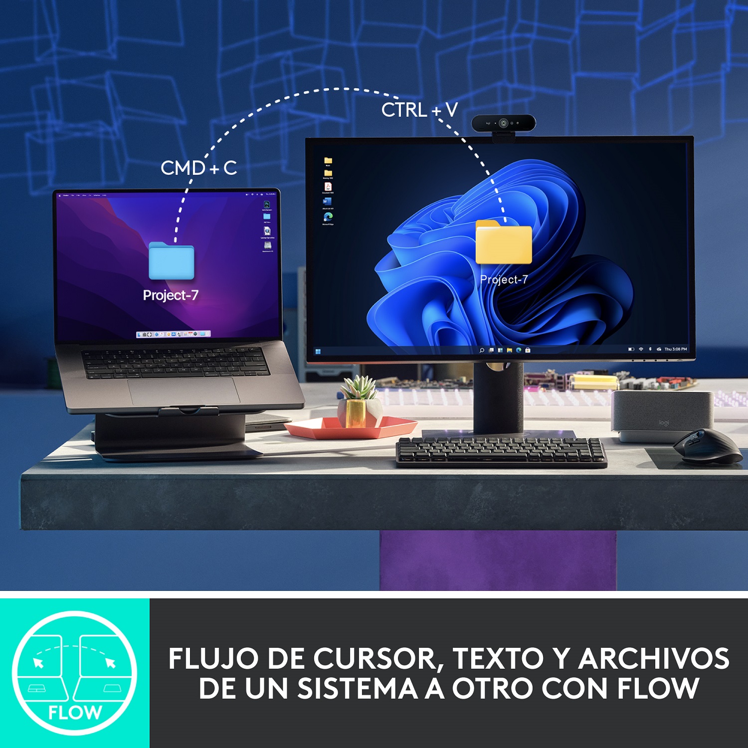 COMBO MOUSE MX MASTER 3S + TECLADO MX KYES MINI - 7