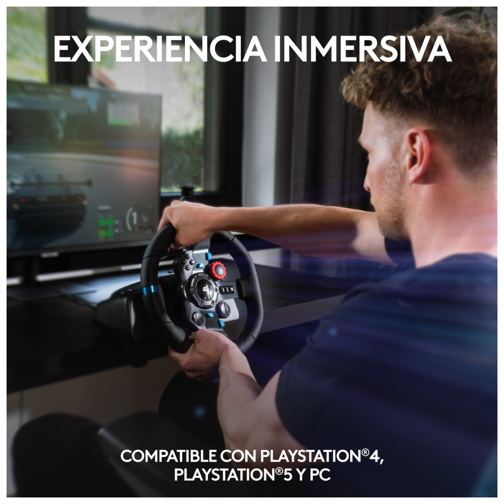 VOLANTE TIMÓN CON PEDALES G29+ PALANCA LOGITECH PC,PS5PS4PS3 - 2