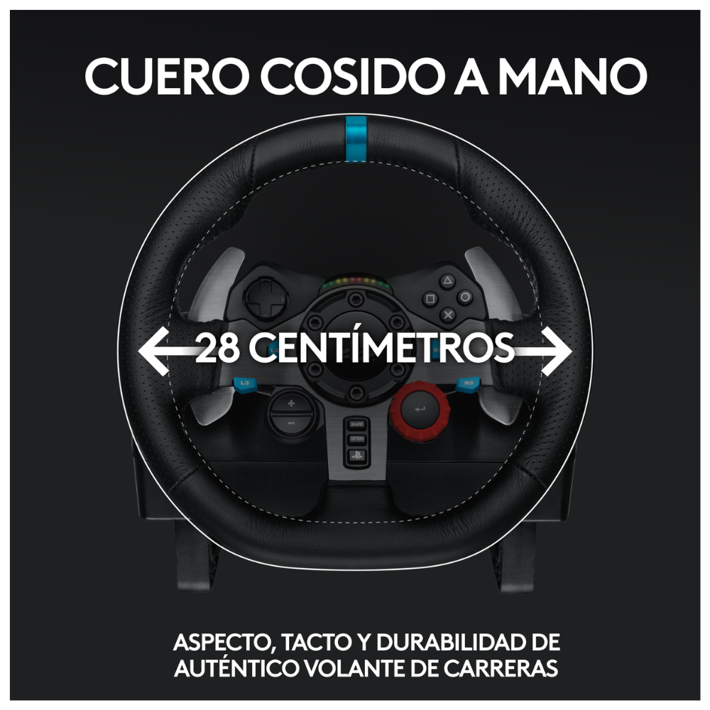 VOLANTE TIMÓN CON PEDALES G29+ PALANCA LOGITECH PC,PS5PS4PS3 - 4