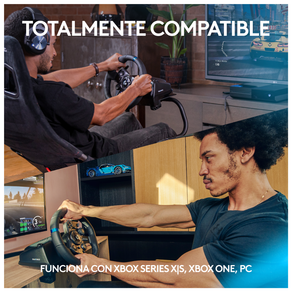 VOLANTE CARRERAS Y PEDALES G923 + PALANCA DE CAMBIOS NEGRO - 2