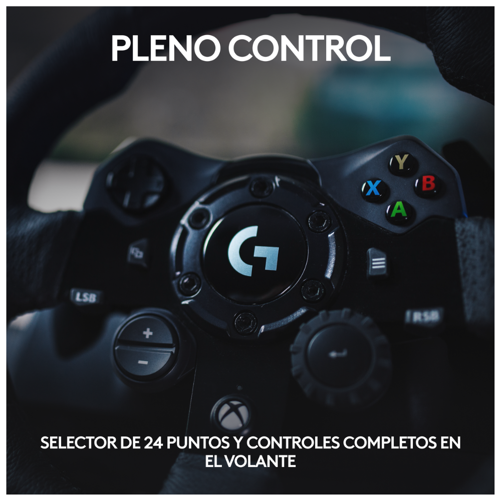 VOLANTE CARRERAS Y PEDALES G923 + PALANCA DE CAMBIOS NEGRO - 3