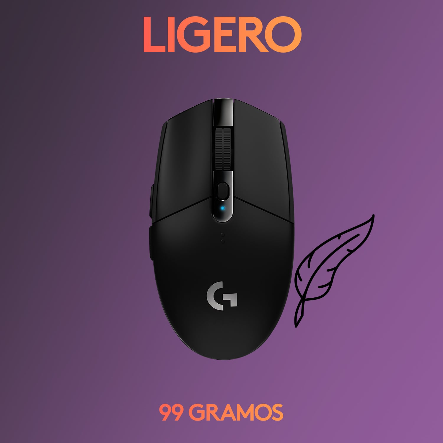 MOUSE INALÁMBRICO LOGITECH G305 LIGHTSPEED PARA GAMING NEGRO - 4