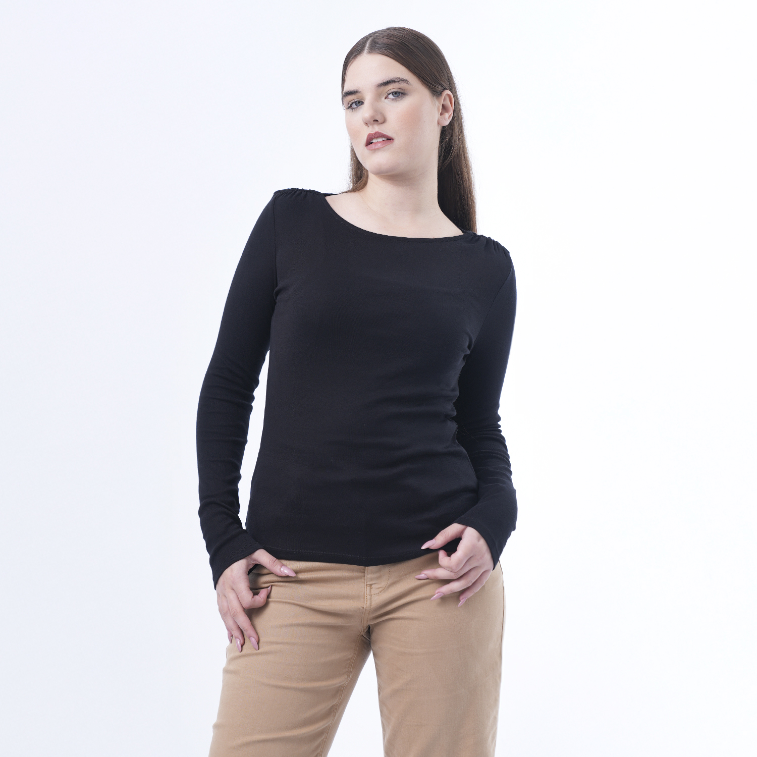 POLO MANGA LARGA BÁSICO MUJER BENETTON - 1