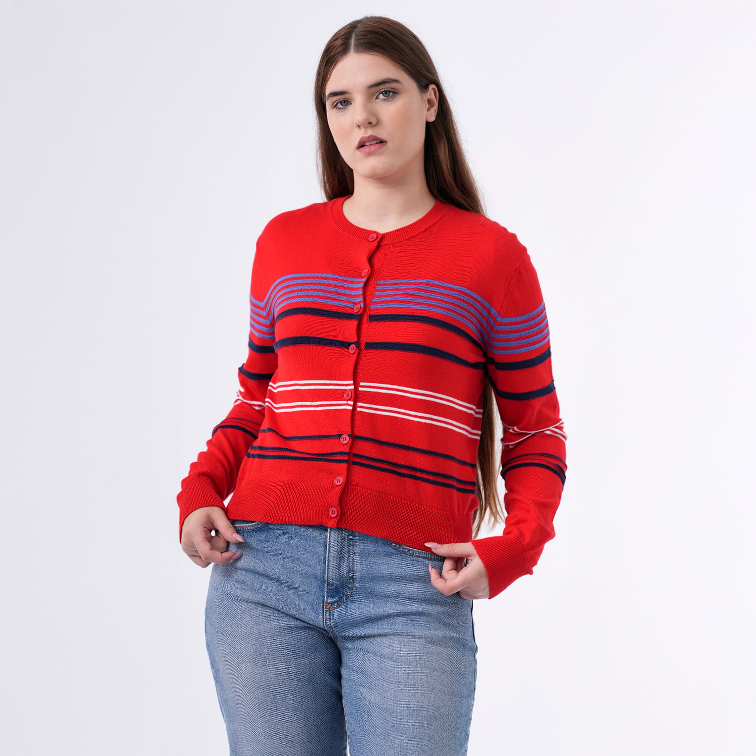 CHOMPA RAYAS MUJER BENETTON - 1