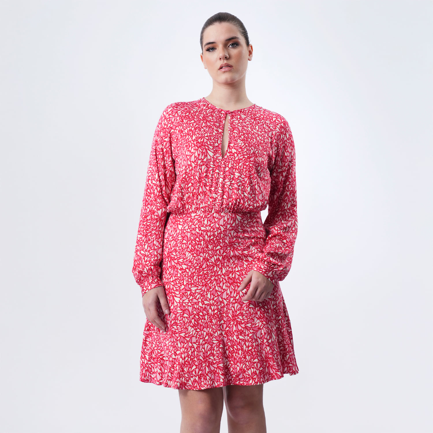 VESTIDO ESTAMPADO CORAZON MUJER BENETTON - 1