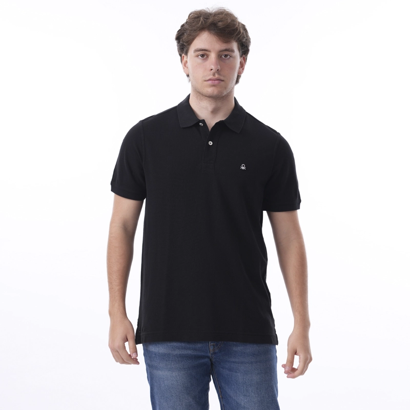 POLO CON CUELLO PIQUE HOMBRE BENETTON - 1