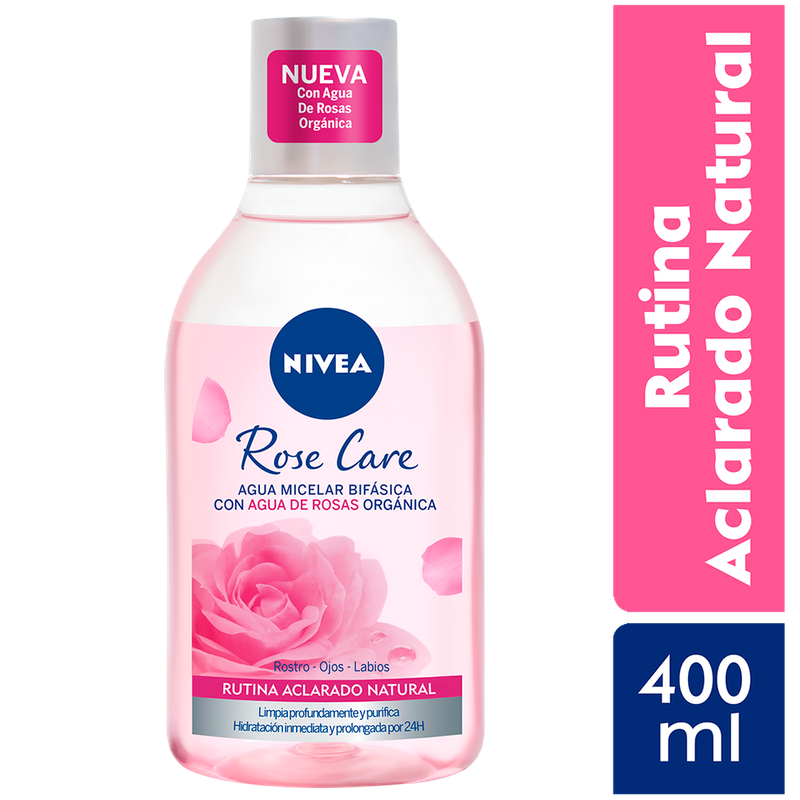 NIVEA AGUA MICELAR ROSE PETALS 400ML - 1