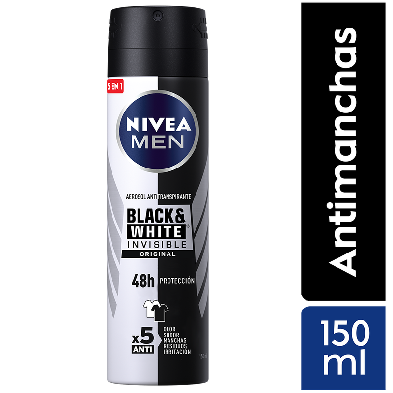 NIVEA DESODORANTE INVISIBLE BYW MALE - POWER  SPRAY 150ML - 1