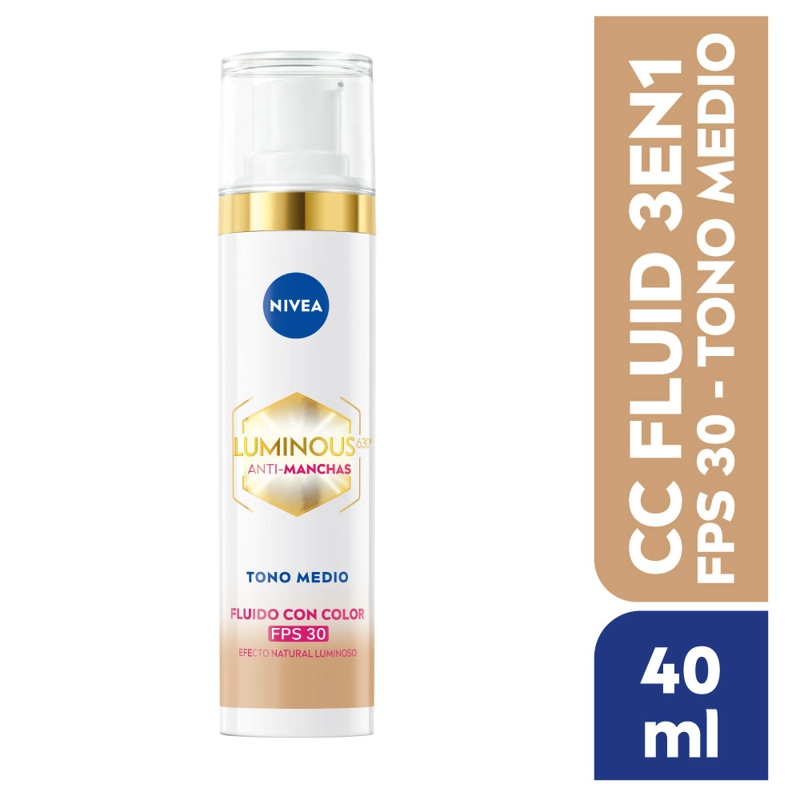 NIVEA LUMINOUS 630 FLUIDO ANTI-MANCHAS TONO MEDIO - 1