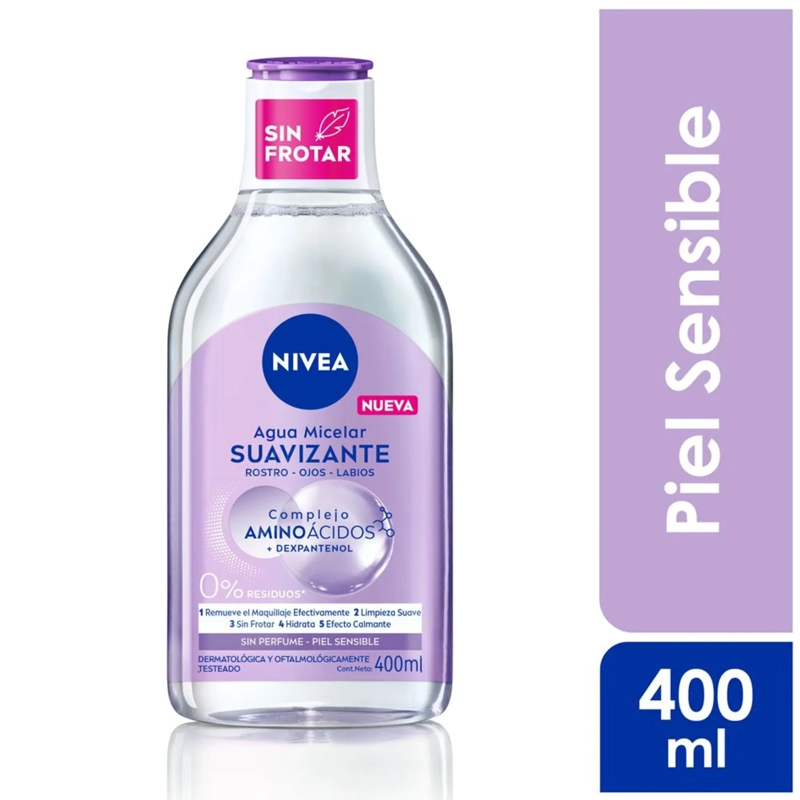 AGUA MICELAR SUAVIZANTE PIEL SENSIBLE 400ML - 1