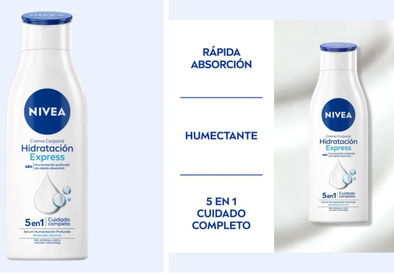 NIVEA BODY HIDRATACIÓN EXPRESS PIEL NORMAL 250ML - 1