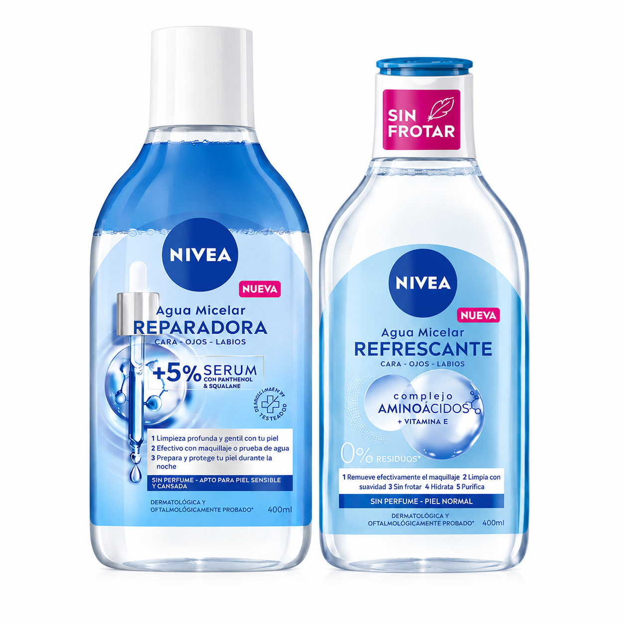 PACK AGUA MICELAR REGENERADORA 400ML + AGUA MICELAR PIEL NORMAL 400ML - 1
