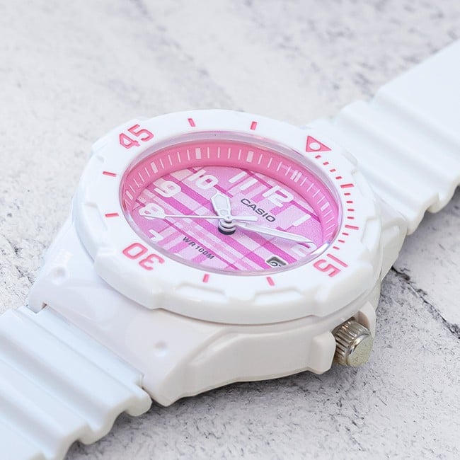 RELOJ CASIO MUJER ANÁLOGO BLANCO LRW-200H-4CVDF - 4
