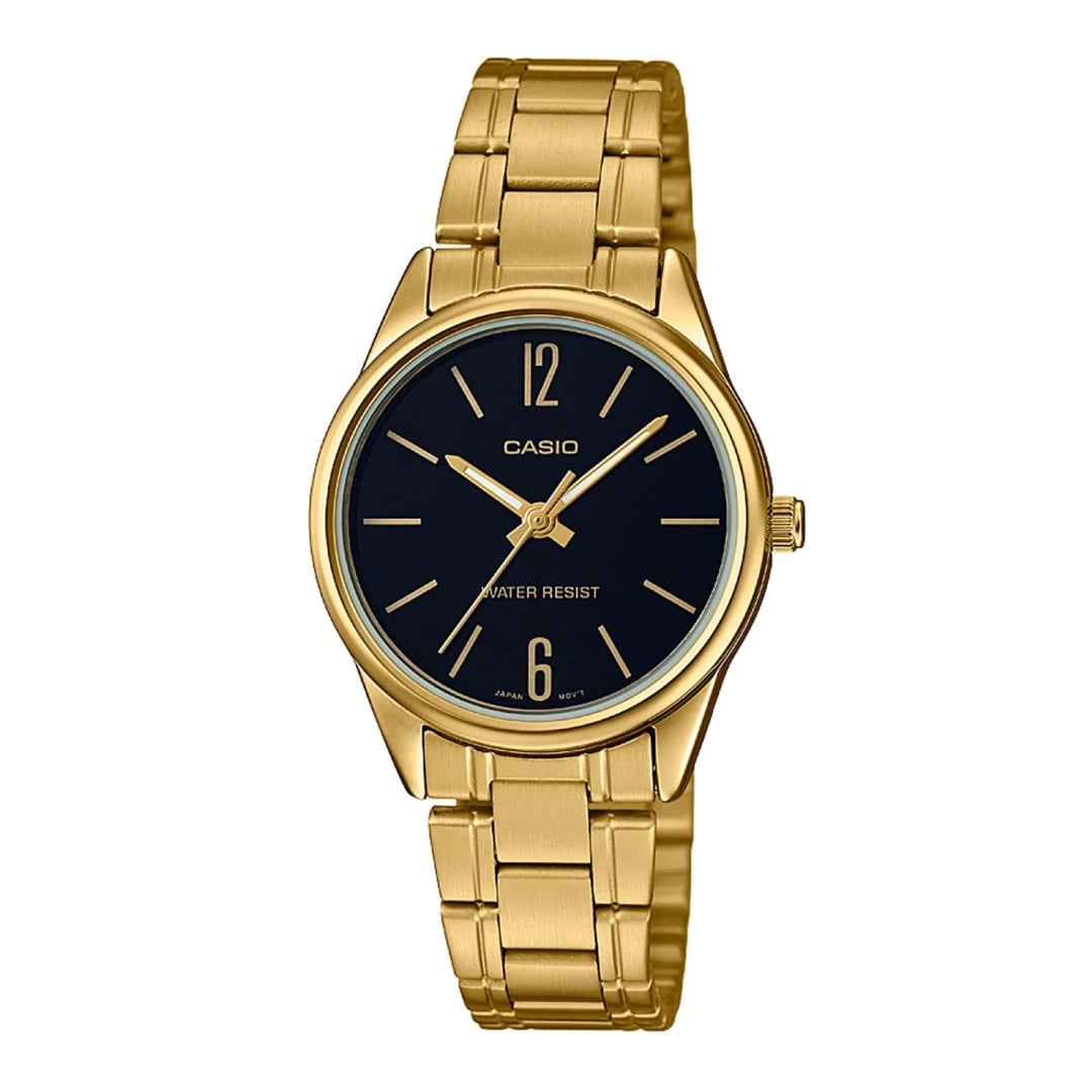 RELOJ CASIO MUJER ANÁLOGO MUJES DORADO LTP-V005G-1B ACERO - 1