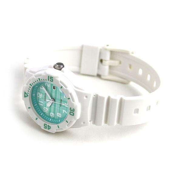 RELOJ CASIO MUJER ANÁLOGO BLANCO VERDE LRW-200H-3CVDF - 4