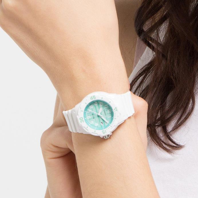 RELOJ CASIO MUJER ANÁLOGO BLANCO VERDE LRW-200H-3CVDF - 5