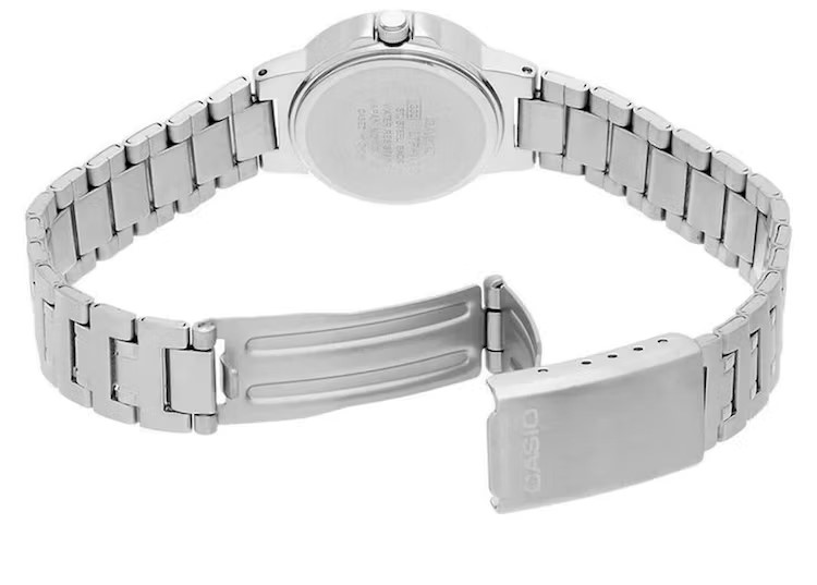 RELOJ CASIO MUJER ANÁLOGO LTP-1177A-4A1DF PLATEADO ROSADO ACERO - 3