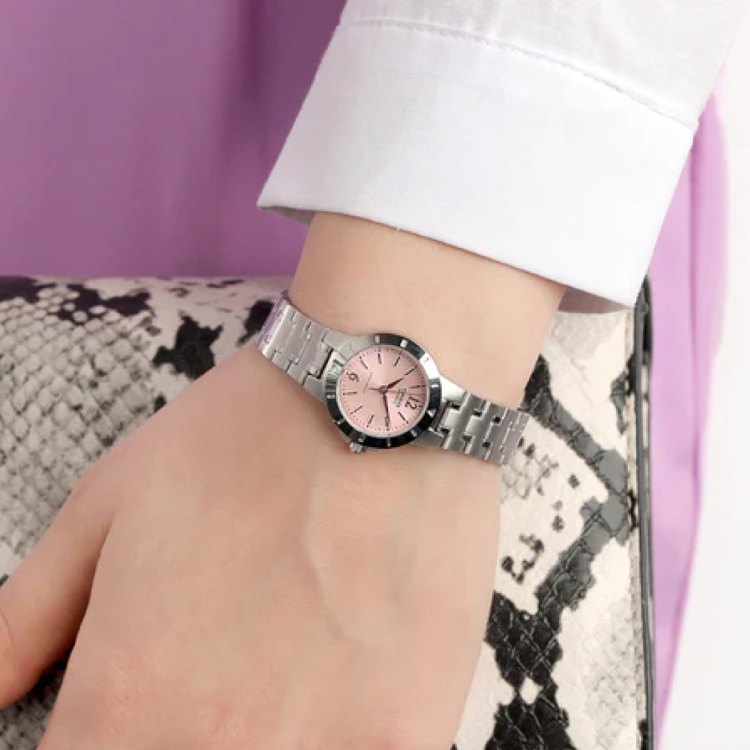RELOJ CASIO MUJER ANÁLOGO LTP-1177A-4A1DF PLATEADO ROSADO ACERO - 4