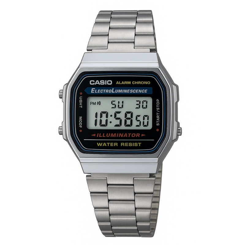 RELOJ CASIO A168WA-1W UNISEX DIGITAL - 1