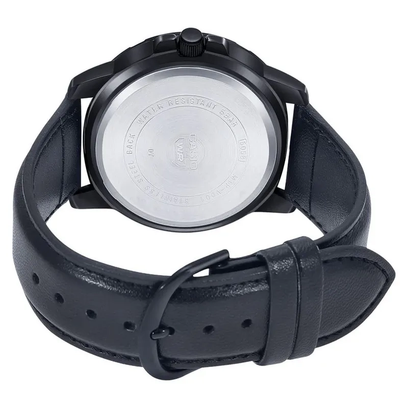 RELOJ CASIO MTP-VD01BL-1BVUDF CUERO NEGRO HOMBRE - 2