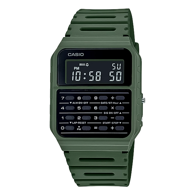 RELOJ CASIO CALCULADORA CA-53WF-3BDF HOMBRE RESINA VERDE - 1