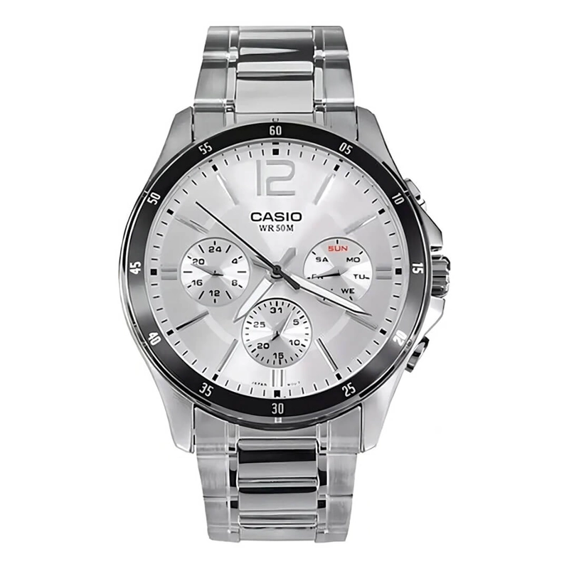 RELOJ CASIO MTP-1374D-7AV ACERO PLATEADO HOMBRE - 2