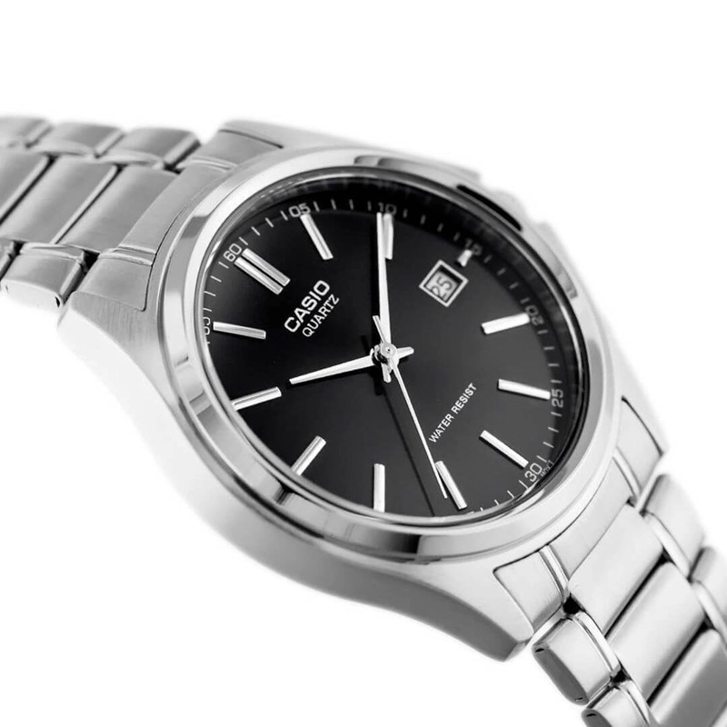 RELOJ CASIO MTP-1183A-1A PLATEADO NEGRO HOMBRE - 2