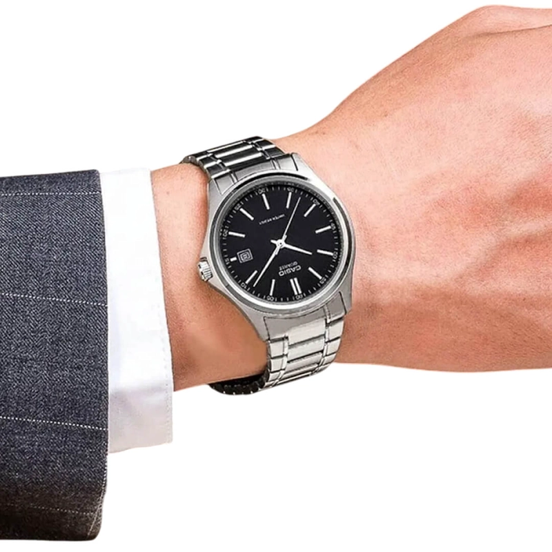 RELOJ CASIO MTP-1183A-1A PLATEADO NEGRO HOMBRE - 3
