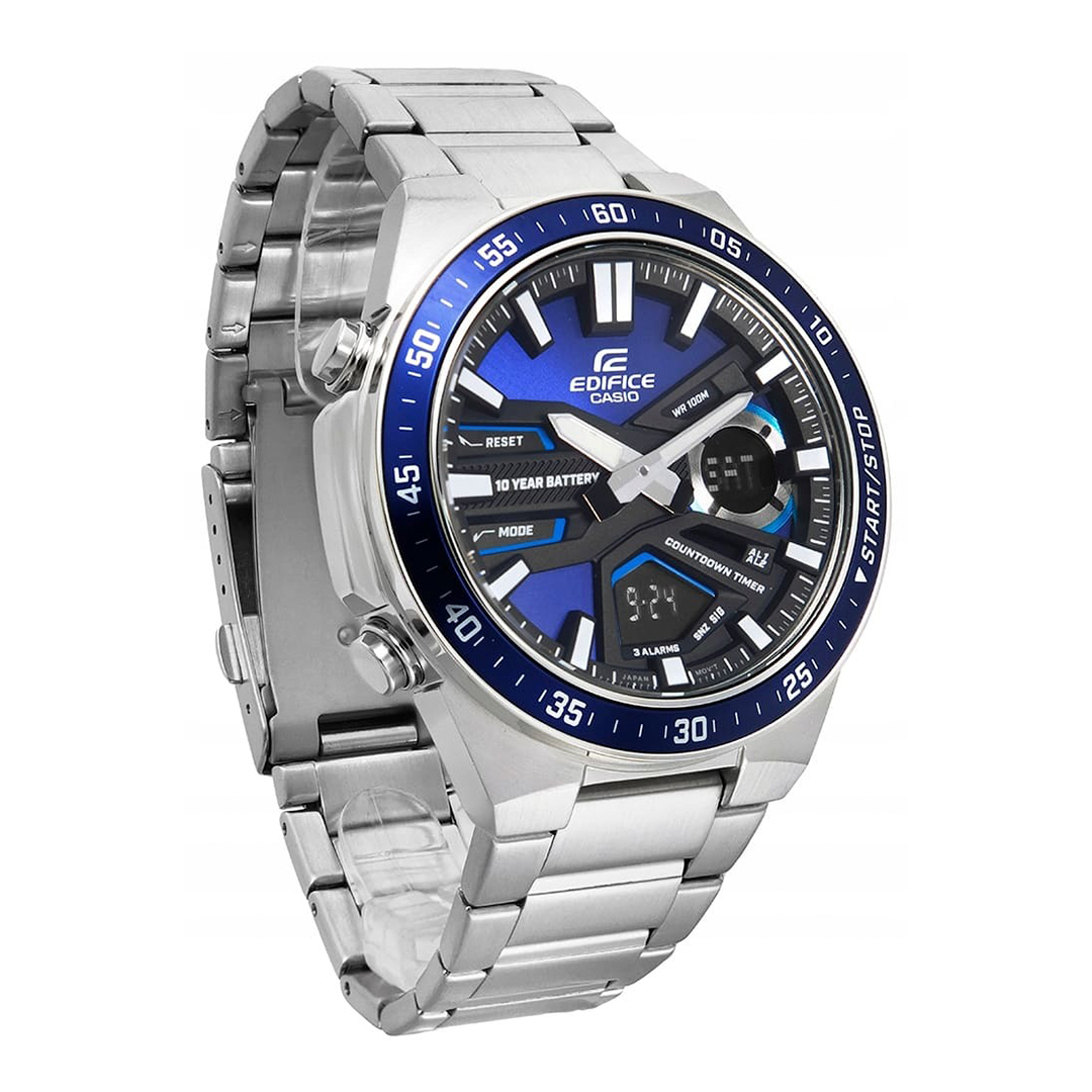 RELOJ EDIFICE EFV-C110D-2A HOMBRE ACERO PLATEADO Y AZUL - 2