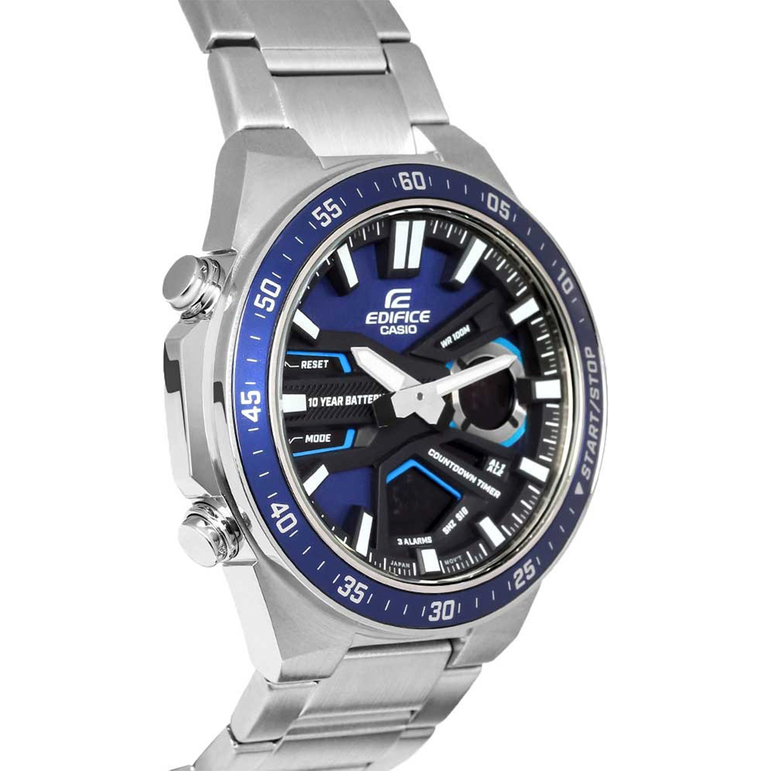 RELOJ EDIFICE EFV-C110D-2A HOMBRE ACERO PLATEADO Y AZUL - 3