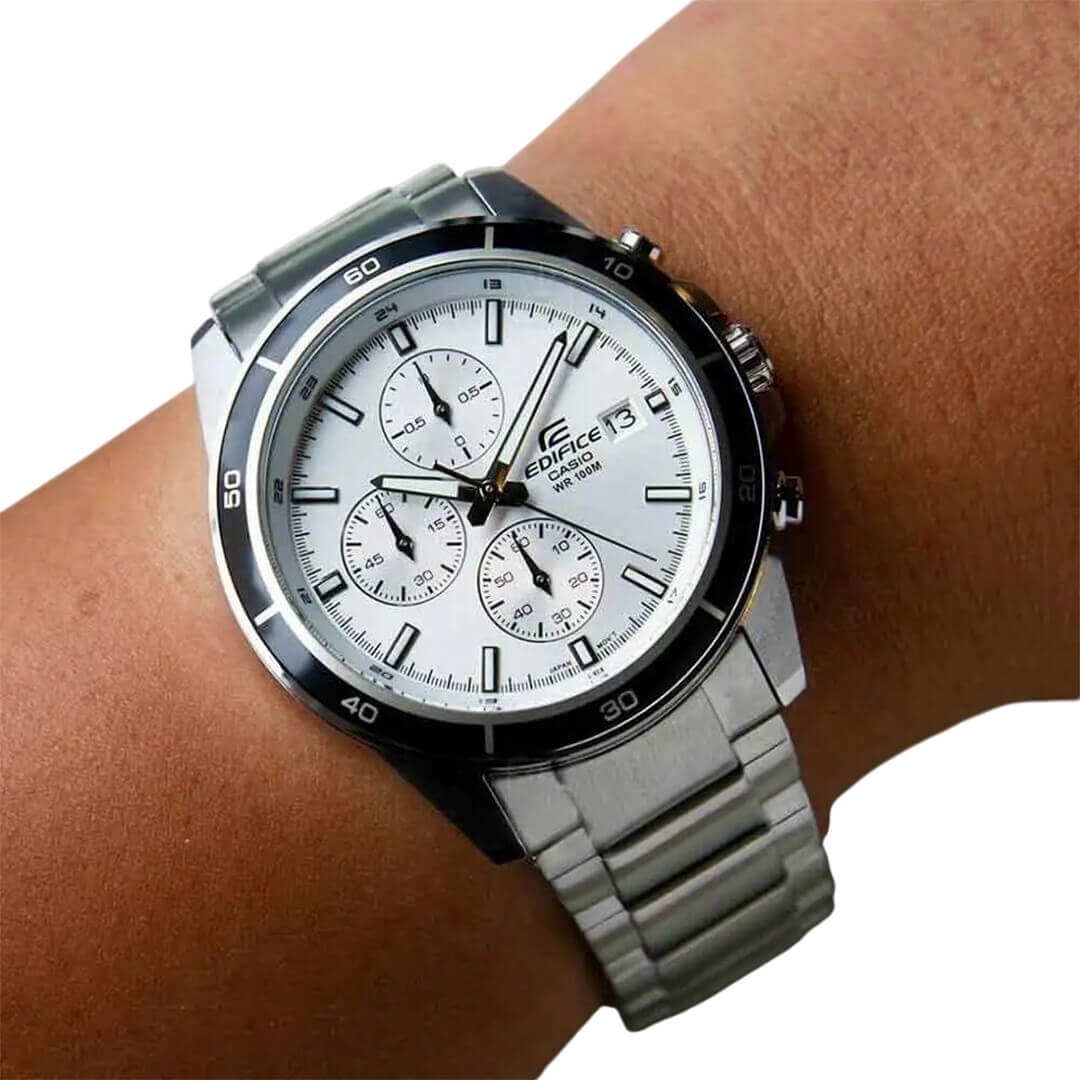 RELOJ EDIFICE EFR-526D-7AV HOMBRE ACERO BLANCO - 4