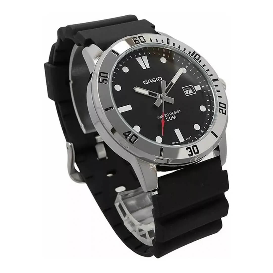 RELOJ CASIO MTP-VD01-1EV HOMBRE RESINA NEGRO - 2