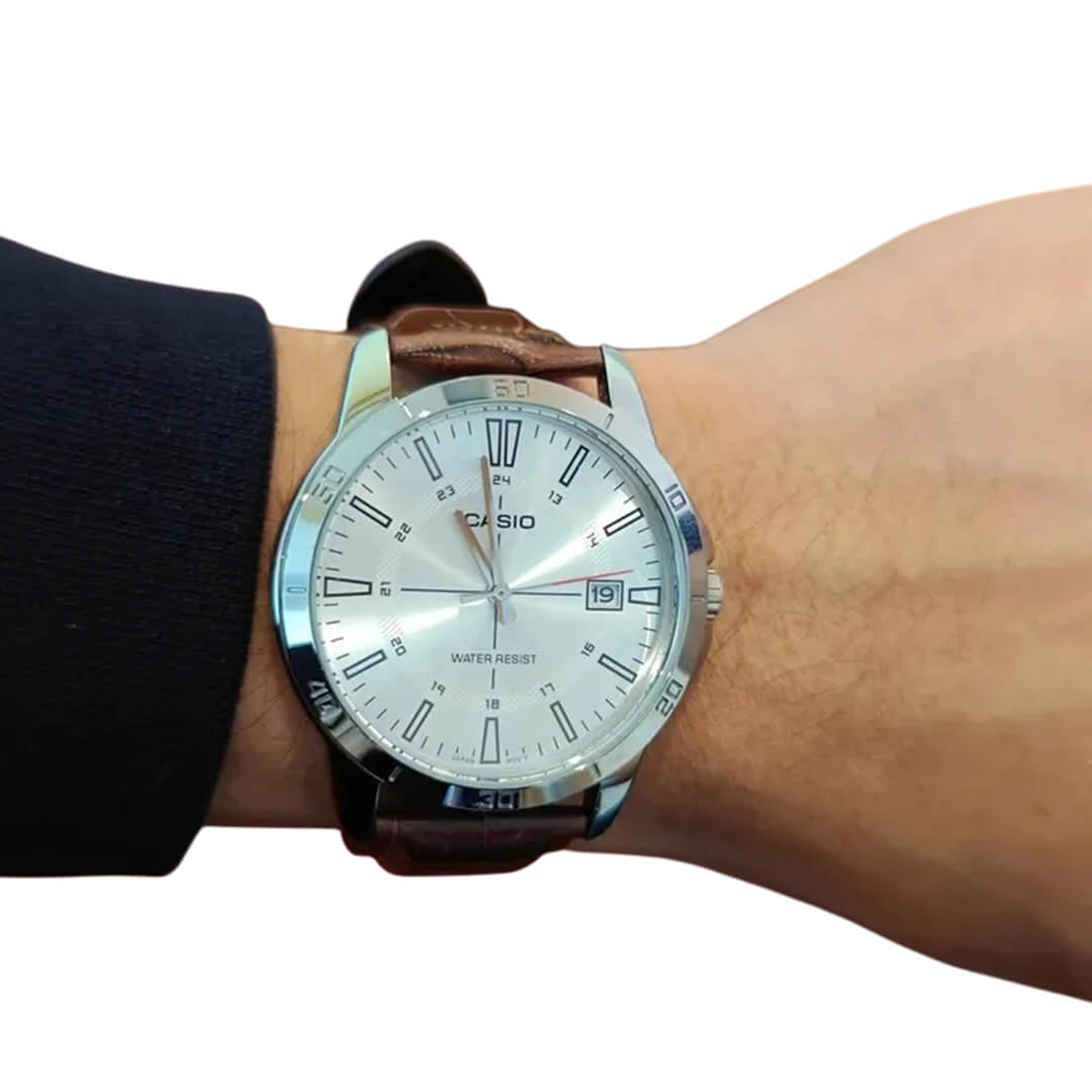 RELOJ CASIO MTP-V004L-7C CUERO MARRÓN HOMBRE - 2