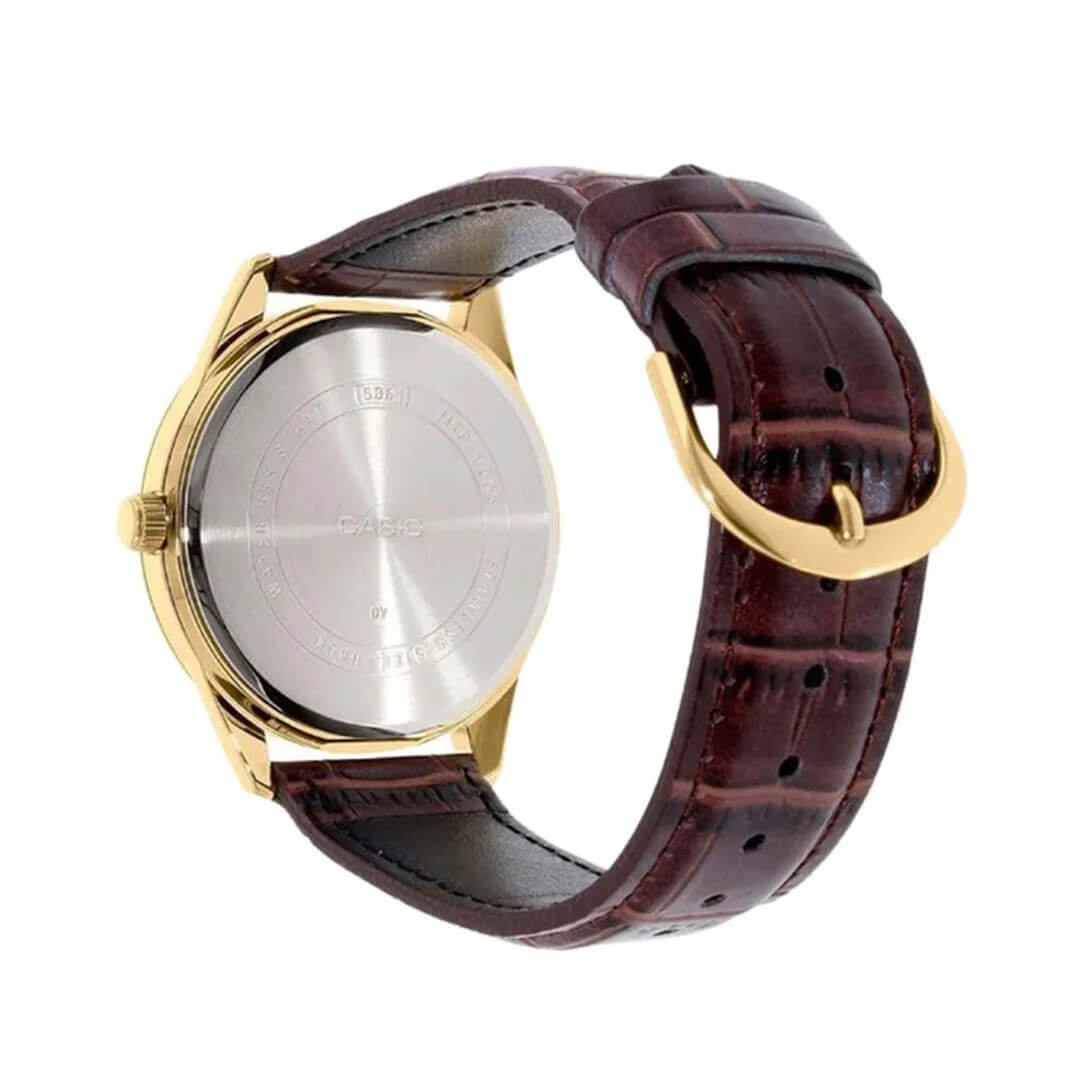 RELOJ CASIO MTP-V001GL-9BU HOMBRE CUERO MARRÓN - 4