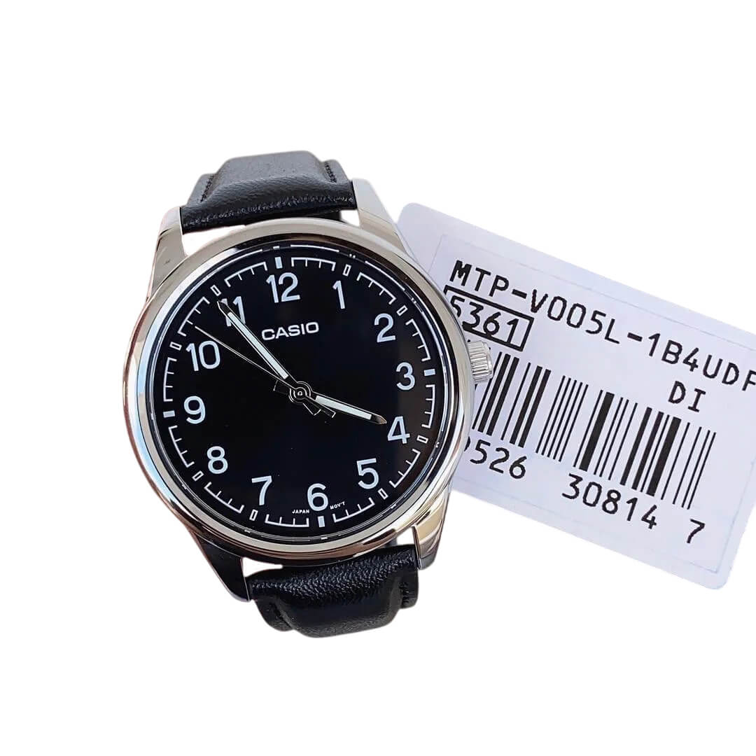 RELOJ CASIO MTP-V005L-1B4 HOMBRE CUERO NEGRO - 2